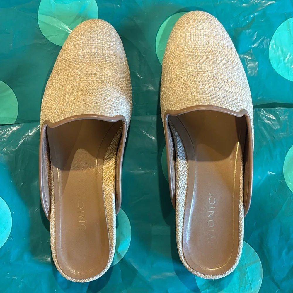 Vionic Tan Mules - Picture 1 of 9